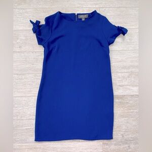 Blue dress size 2 bows on sleeves